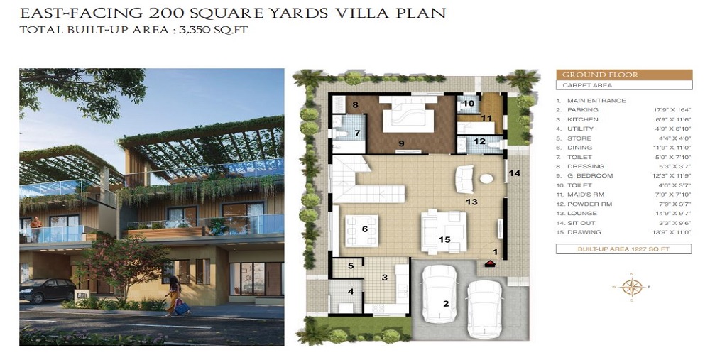 Asian RSR Villas Hyderabad Floor Plan-6