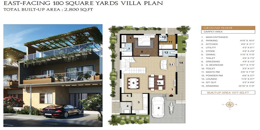 Asian RSR Villas Hyderabad villa floor plan-5